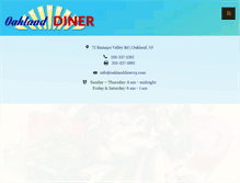 Tablet Screenshot of oaklandnjdiner.com